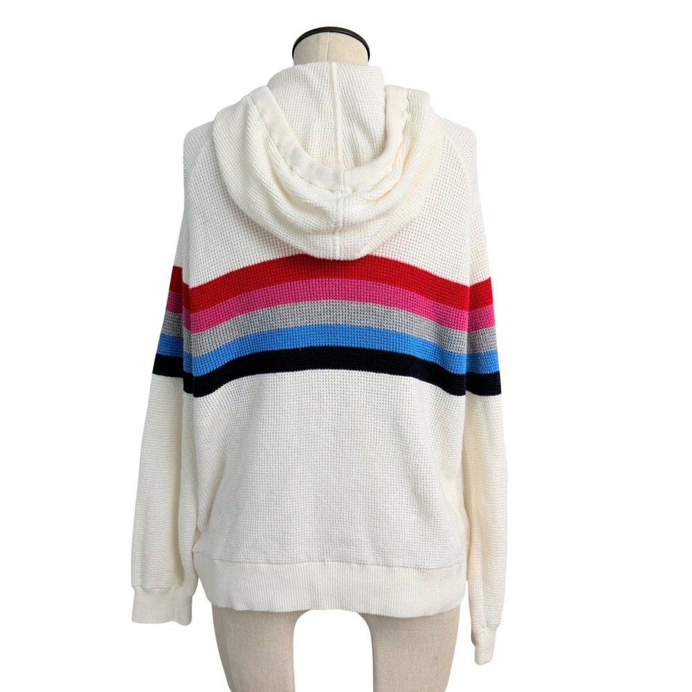 Faherty Throwback Cream Rainbow Stripe Organic Co… - image 2